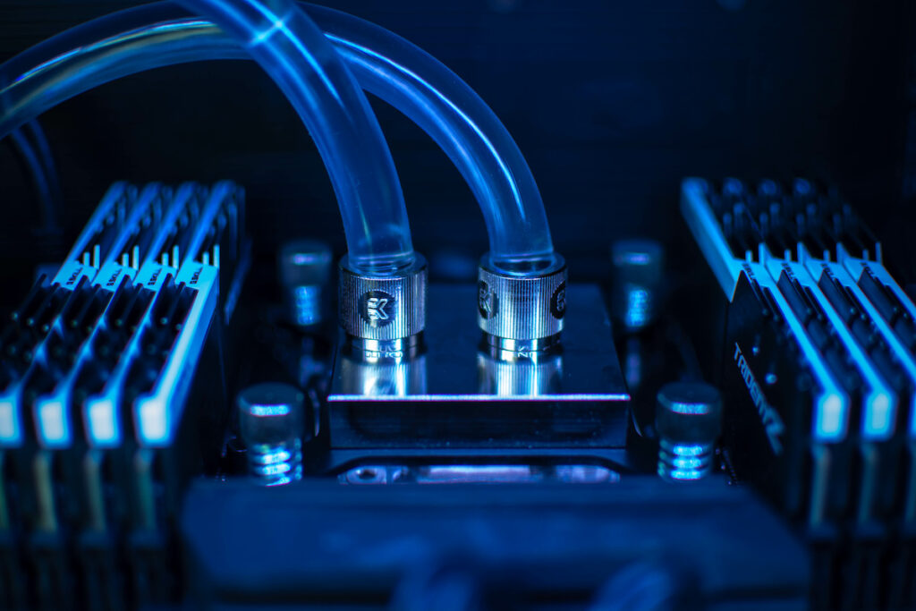 Compact cooling in electric and laser system