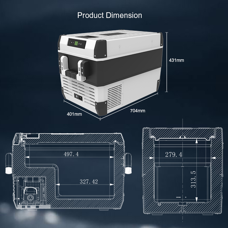 35L protable freezer - dimension