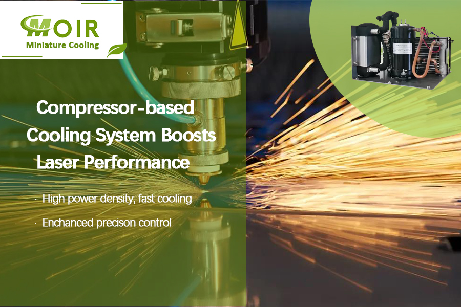 mini compressor cooling for laser application