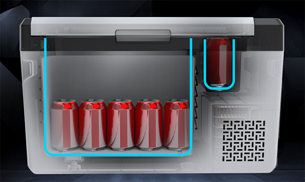 Compressor freezer box fast cooling